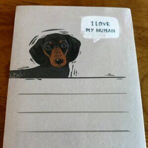 Dachshund - i love my human list note pad BNIP